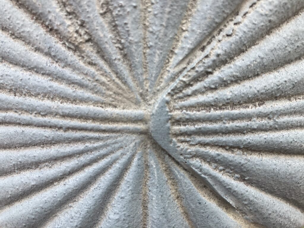 A stone etched with patterns