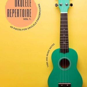 Ukulele Repertoire Volume 1 logo with a guitar